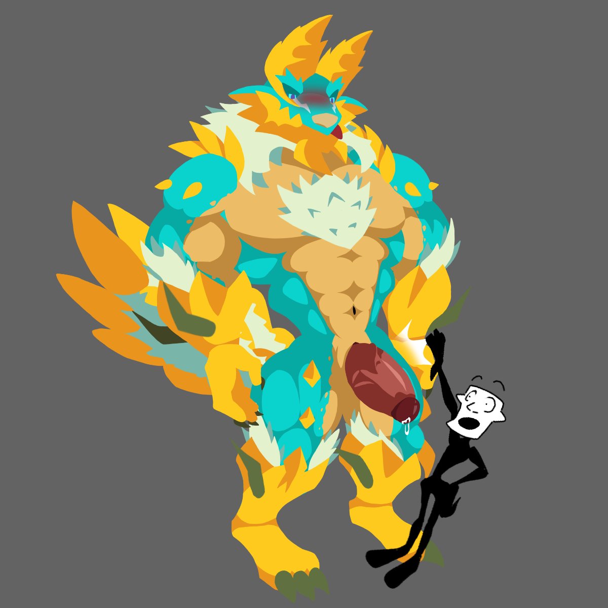 Fs04_114514's tweet photo. Looks like Zinogre's rider wants to ride on his big "stick"~#Zinogre https://t.co/ksE0OROOyp