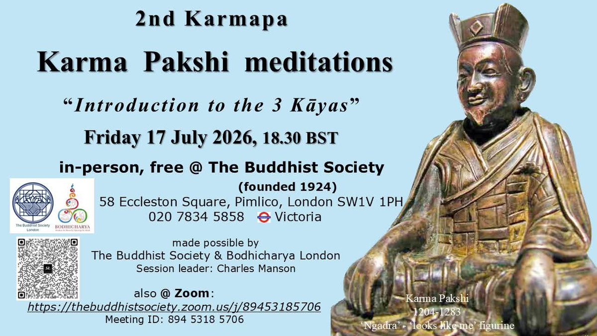 yeshiUK's tweet photo. The July 3rd session has been rescheduled to 17 July, 18.30 BST, 
Online and inperson... https://t.co/I806UbMvg6