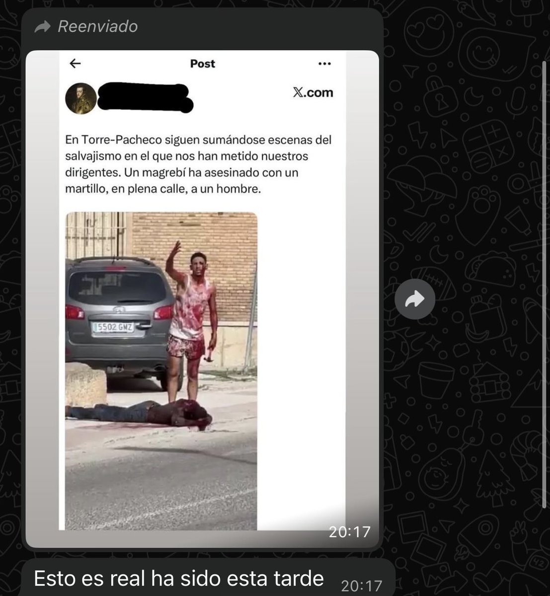 javionsalo's tweet photo. ÚLTIMA HORA 🔴 | Me envían estas imagenes de Torre Pacheco, la historia se vuelve a repetir. Un nuevo episodio de violencia multicultural… y esta vez, una víctima mortal.

Y el autor… uno de los de siempre.

El país que nos están dejando no lo reconoce ni la madre que lo paró https://t.co/fUbPmHTsZU
