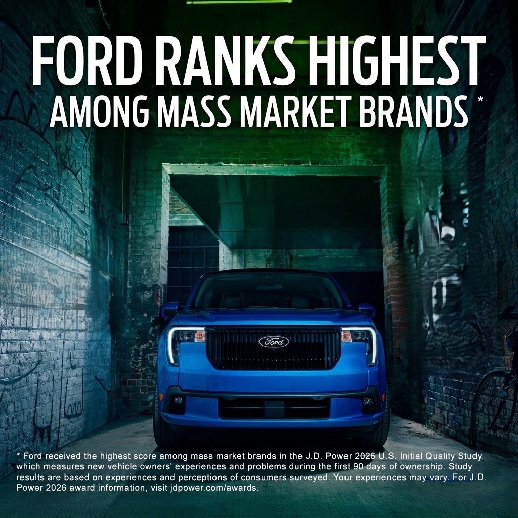 anchorageford's tweet photo. Rev up your engines, because Ford is revving to the top! Ranked high in Initial Quality, this brand is built to lead the way in 2026! Learn More:

https://t.co/0cUY52MCC9

#kendallfordofanchorage #anchorageak #anchoragealaska #kendallauto #letsstartsomethinggreat #1 https://t.co/yai8rZEvM6