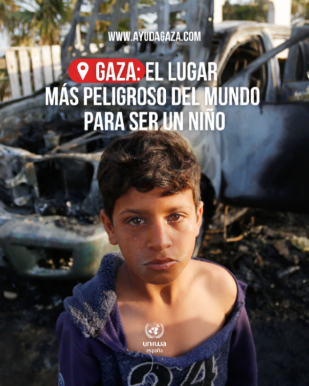 UNRWAes's tweet photo. La infancia en gaza está siendo destruida. Según un informe de la ONU, más de 20.000 niñas y niños han sido asesinados desde octubre de 2023.
Miles han quedado heridos, huérfanos o discapacitados. No son cifras, SON VIDAS.
Por favor, https://t.co/jMonW8szym https://t.co/fbY8dDwSs6