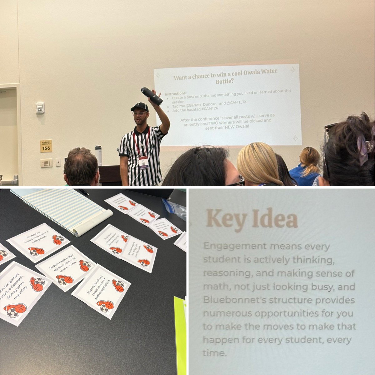 MHoffchen's tweet photo. Active learning improves performance! @Barrett_Duncan_ helped us learn ways to SPICE 🌶️ up the Bluebonnet 🪻 Math 📐 Curriculum! Thanks for another great presenter, @CAMT_TX !! #camt26 https://t.co/g7LKT2OrO6