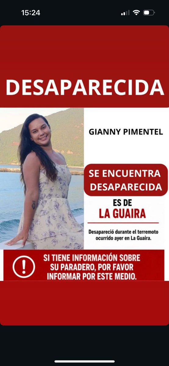 giannidcampos's tweet photo. Compartan por favor, prima de un conocido 😔🙏🏼 https://t.co/RW0jarWffE