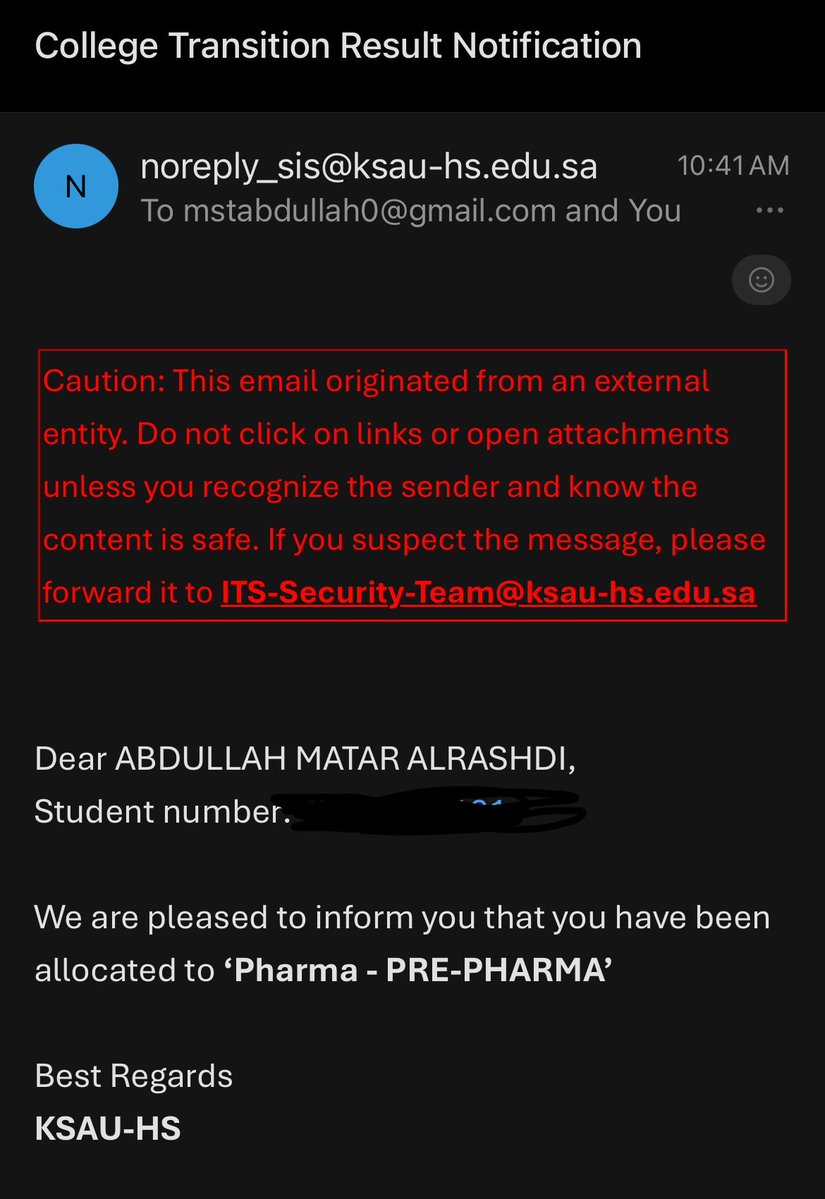 t_a7v's tweet photo. الحمد لله الذي تتم بنعمته الصالحات
سعيد بإعلان قبولي في برنامج دكتور الصيدلة (PharmD) 💊🩺  و الله يجعلها بدايه خير https://t.co/BBlRsU9e7z