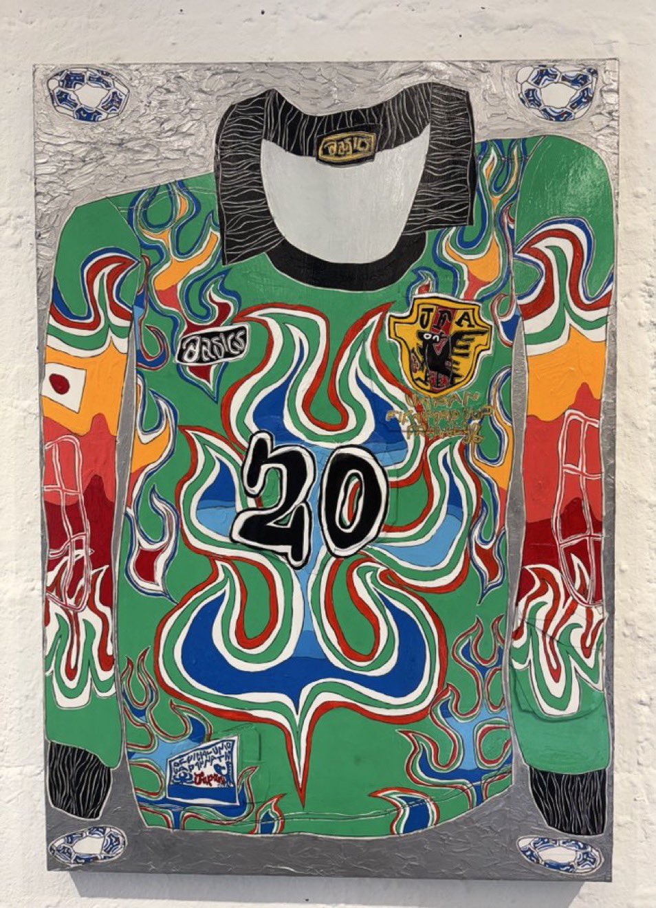 【入手困難】日本代表 1998 フランスW杯 ファイヤーパターン O(XL) 入手困難】日本代表 1998 フランスW杯 ファイヤーパターン O(XL) 入手
