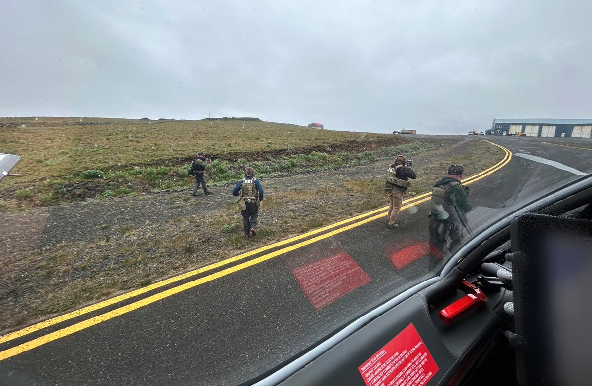 FBIAnchorage's tweet photo. No matter the distance, the FBI and our partners are dedicated to protecting children and combatting abuse nationwide. Utilizing @FBI_CIRG and @USCGArctic aircraft, the FBI and the Alaska State Troopers flew to Akun and Unalaska in the Aleutian Islands, a remote volcanic archipelago extending westward from Alaska toward Russia, to conduct an arrest and transport operation of an alleged child predator. The operation was a success. @akstatetrooper