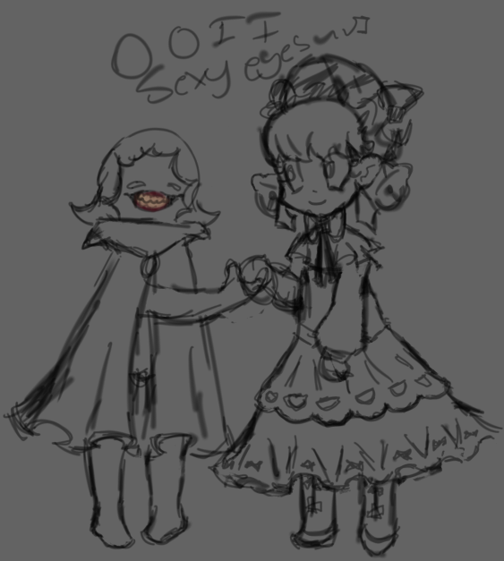 intestinalabyss's tweet photo. #lobotomycorporation #lobotomy_corporation / #libraryofruina #library_of_ruina 

sketch of the two shy girlies as friends https://t.co/bp3DR24WHE
