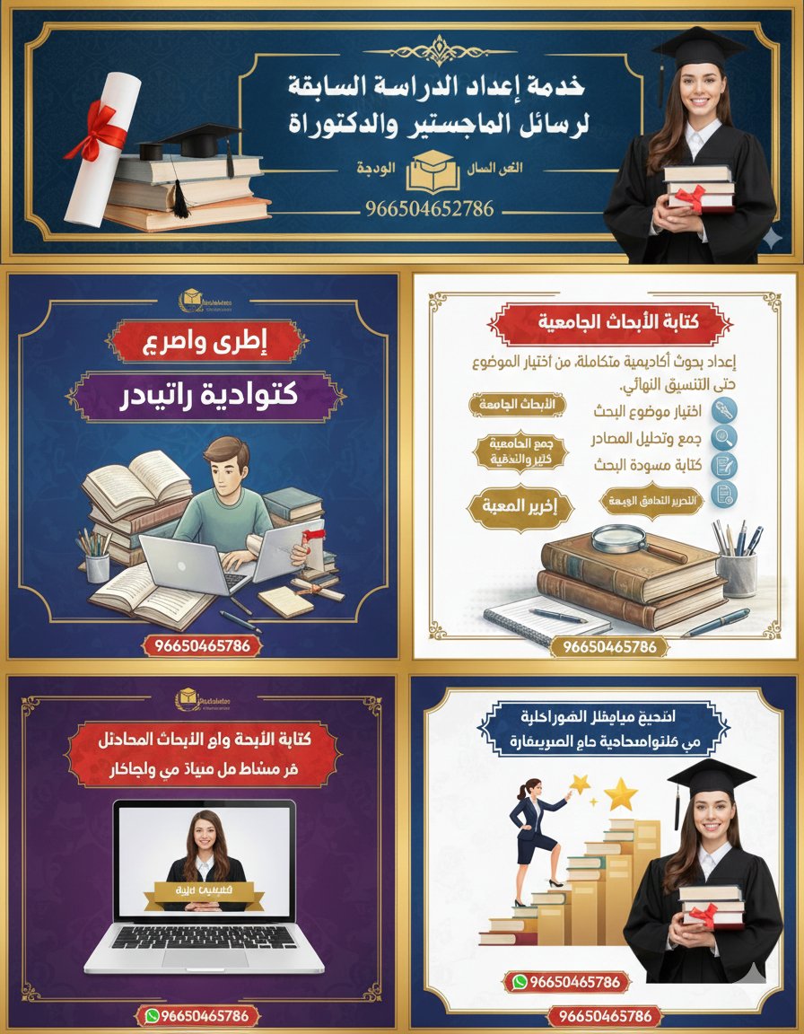 solve_academi's tweet photo. خدمات احترافية لطلاب الدراسات العليا تشمل جميع مراحل إعداد الرسائل والبحوث العلمية.
» إعداد رسائل الماجستير والدكتوراه
» كتابة بحوث علمية متخصصة
» إعداد الإطار النظري
» مراجعة الدراسات السابقة
» تحليل البيانات والاستبيانات
» إعداد الجداول الإحصائية
» كتابة النتائج والمناقشة https://t.co/tRri7WhruA
