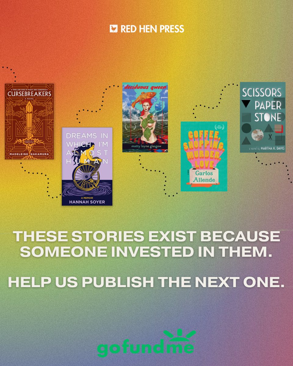 RedHenPress's tweet photo. QUEER LITERATURE MATTERS BECAUSE REPRESENTATION MATTERS 🗣️LGBTQIA+ voices are facing challenges. That is where independent publishers like Red Hen Press are vital. We can't continue this work without your support
📣 Keep spreading our mission
♥️ Donate https://t.co/AMm9D3yQae https://t.co/SfLB5Cg0wS