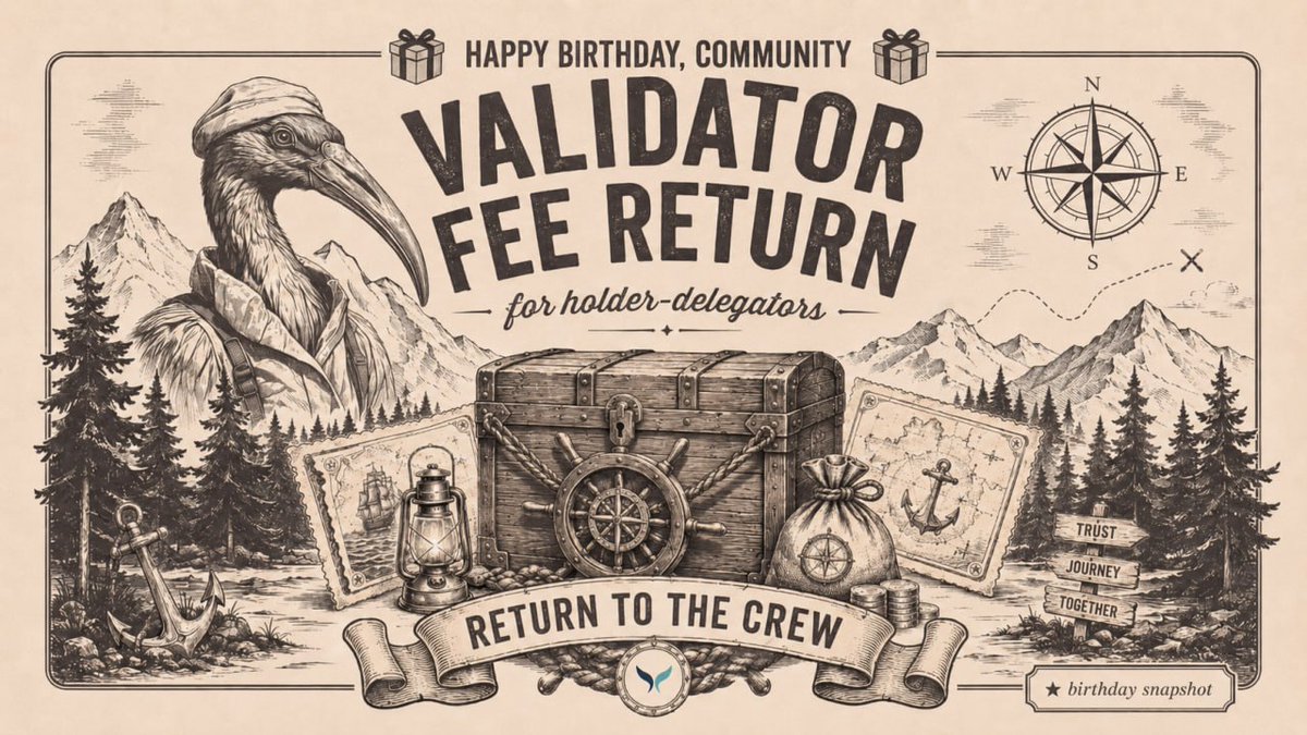 expedition_val's tweet photo. Happy birthday @expedition_pics 

We took a special snapshot and quietly sent the first validator fee return to eligible holder-delegators

A small present already on your wallets

Thanks Expedition for staking $ATOM with us

https://t.co/P5yzEyBK55 https://t.co/WTiM32oR0Q