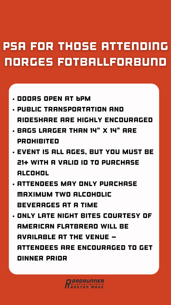 roadrunnerbos's tweet photo. 🚨PSA for those attending Norges Fotballforbund🚨 https://t.co/VyR8hXfwQf