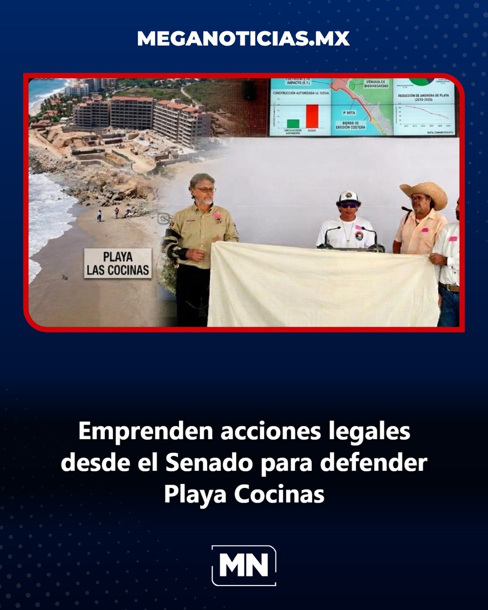 MeganoticiasTEP's tweet photo. Mediante la interposición de recursos legales, amparos y denuncias ante instancias ambientales, los pobladores organizados buscan frenar de manera definitiva el avance de construcciones permanentes que destruyen la biodiversidad costera.

Información:
https://t.co/rl8AzIzJYL https://t.co/E0eh0hh6y0
