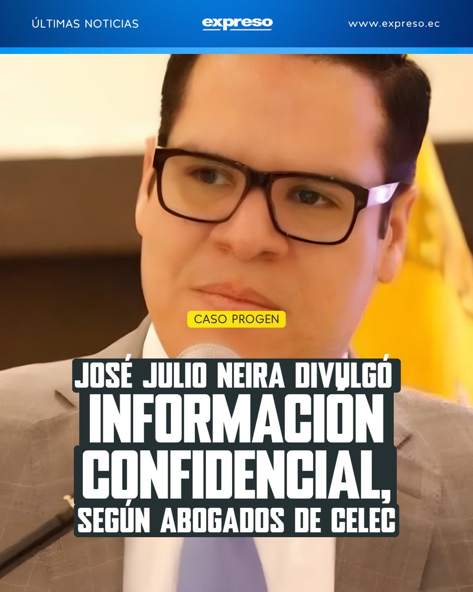 FunerariaAlach's tweet photo. El señor @JoseJulioNeira, mano derecha del presidente Noboa, difundió información confidencial del proceso que se sigue contra Progen en Estados Unidos, sin la autorización de CELEC.

Se trata de un hecho gravísimo y esto dificultaría la recuperación de más de USD 100 millones de los ecuatorianos. Cabe recordar que en el vídeo que supuestamente le eliminaron a Neira de su cuenta de X cuando denunció un supuesto intento de hackeo aparecía el memorando. Sin embargo, cuando volvió a publicar el vídeo, este ya había sido editado y el memorando no aparecía. Al parecer, se dio cuenta de que había metido la pata al divulgar información confidencial.

La pregunta es inevitable: ¿quién se beneficia de la filtración de información reservada que podría debilitar la posición del Ecuador en un litigio internacional? ¿Quién asumirá la responsabilidad por las consecuencias de estos actos?