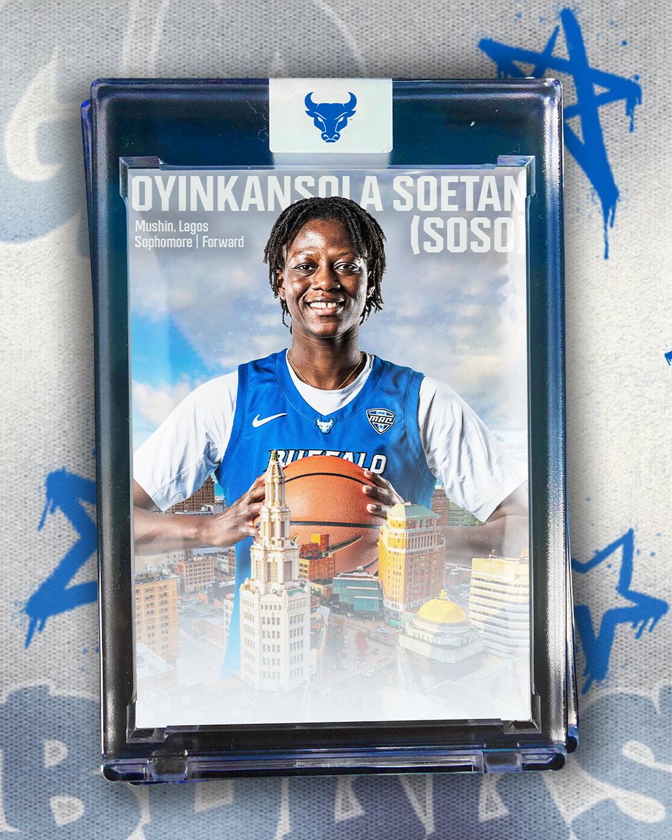 UBuffaloWBB's tweet photo. 𝐍𝐞𝐰𝐜𝐨𝐦𝐞𝐫 𝐏𝐫𝐨𝐟𝐢𝐥𝐞: Oyinkansola Soetan

Meet sophomore center Oyinkansola Soetan who hails from Mushin, Lagos 🤘

#UBhornsUP | #PACE https://t.co/CDGVHRIOI3