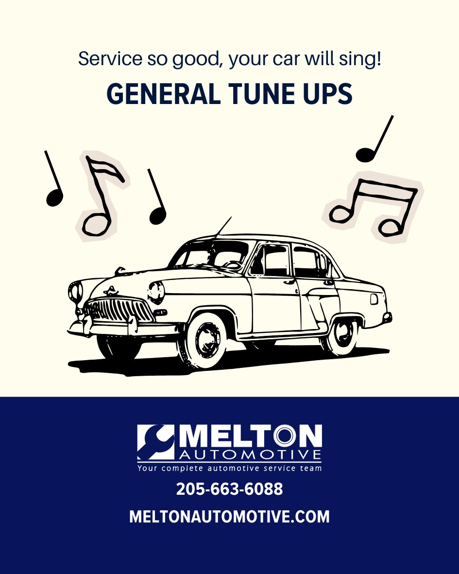 MeltonAutomotiv's tweet photo. Is your engine making noises it shouldn't, or just feeling a little sluggish lately? It might be time for a tune-up! 

From spark plugs to filters, we’ll get your vehicle running smoothly so you can hit the road with confidence. Service so good, your car will literally sing! 🎶 https://t.co/SGEFDwae1n