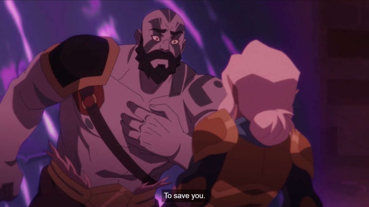 wirelightss's tweet photo. all his interactions with pike after he realizes what happened are the most deeply satisfying moments i’ve seen in these episodes. grog stood his ground, determined. he knew the only way to "save" pike was to be blunt and show her the perspective she couldn't see herself https://t.co/2TYpgNS84F