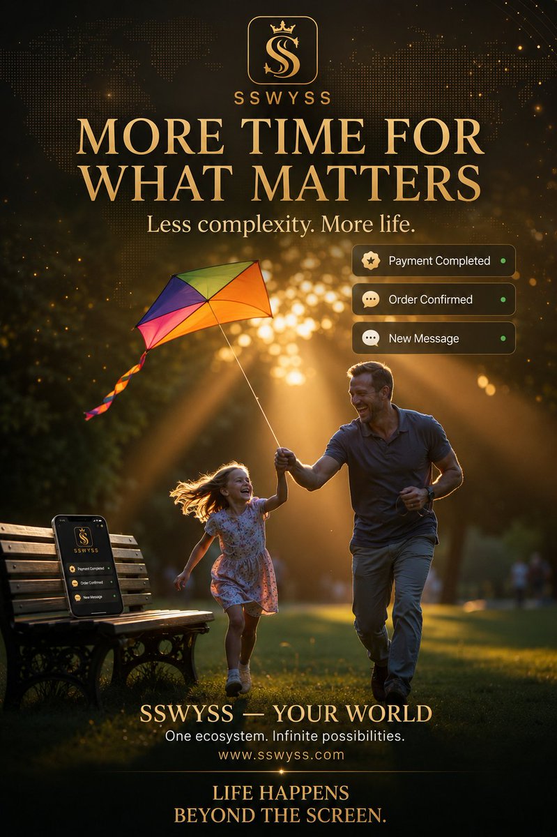 sswyssApp's tweet photo. Technology isn't here to steal your time.

It's here to give it back.

More time for family.
More time for memories.
More time for what truly matters.

SSWYSS — YOUR WORLD
One ecosystem. Infinite possibilities.

https://t.co/WFOwbYLE0I

#SSWYSS #Technology #Innovation #Fintech https://t.co/5NgfMIZIMA