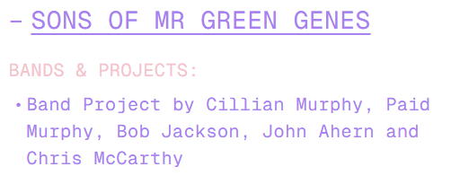 gofckapineapple's tweet photo. Cillian Murphy has been listed both as a participant and a performer (which is what it looks like), and he has been confirmed as an attendee with his former band, Sons of Mr. Green Genes, at the PEOPLE Festival in Berlin-Germany, which will take place on October 10 and 11.
Tickets are already available in the following link: https://t.co/o2Ny9lL7Nt
Further more information about the festival here: https://t.co/RqzfQZTBCK