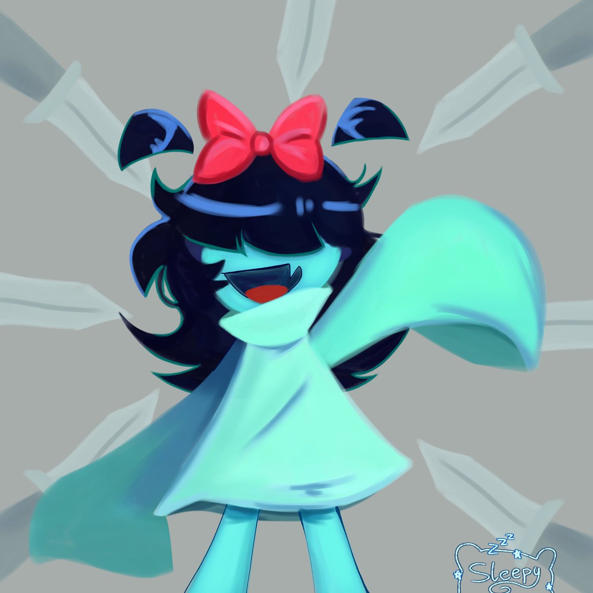 Sleeping_Sharkk's tweet photo. /Deltarune spoilers!

My sweetie, I love her so much 🥹🤏🩵🩵🩵🩵

#Deltarune #Deltarunechap5 https://t.co/3BZCMcRj03