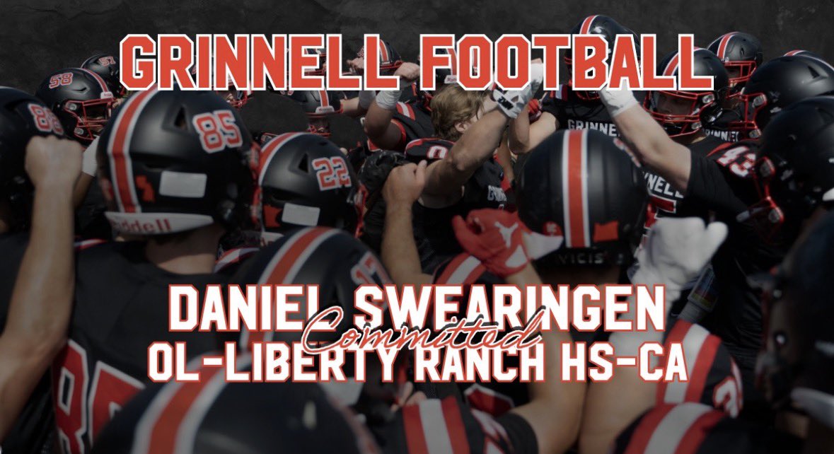 dswear_5577's tweet photo. Excited to announce that I have committed to Grinnell College to continue my academic and athletic career.
@LRHawkFootball @Grinnell_FB @CoachMGibson @CoachGrande28 @CoachBlalock44 https://t.co/oB5AGV6iF2