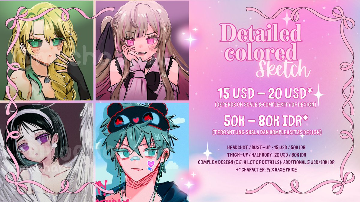 mochappuu's tweet photo. [♡ &amp; ↻ are highly appreciated! 💞 ] 
OPEN COMMISSION

Hi! I have updated my commission prices! &amp; added one new service ⸜(｡˃ ᵕ ˂ )⸝♡ 

local dm me if interested 💌
international order via vgen pls! (,,>﹏<,,)

#opencommissions #commissionsopen #vgencomm #commissions https://t.co/ubLVNnW0Hc