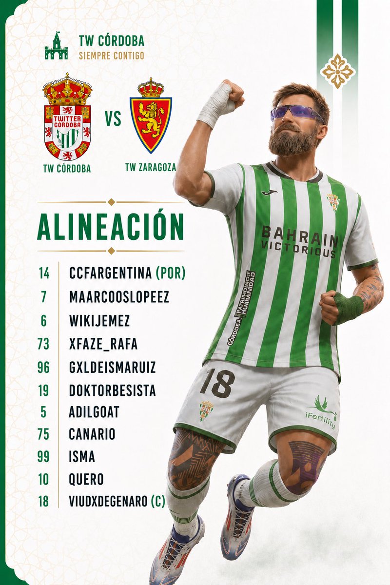 TwCCFClubes's tweet photo. Nuestro 1️⃣1️⃣ para esta noche🤍💚

VAMOS A POR EL ➕6️⃣ https://t.co/cxYktOdHTc