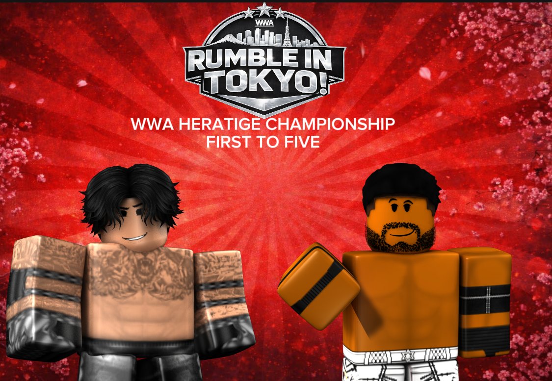 WWAMediaRBLX's tweet photo. The final confirmed match for Tumblr in tokyo! Between current WWA heratige champion Jonah Jersey, and The Only One! https://t.co/cwbCDXG07V