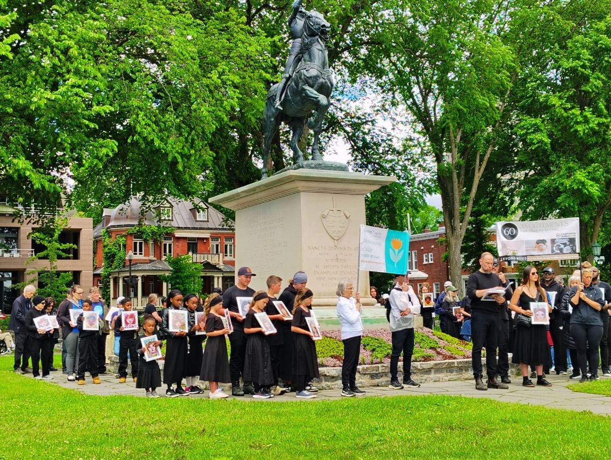 PeteBaklinski's tweet photo. Pro-life advocates in Quebec honoured the 60 lives lost to abortion every day in the province.

Sixty people dressed in black walked in silence through Quebec City on June 20, each carrying the image of a child who could have been born, but was lost to abortion.

Each one became a powerful voice for those who have no voice.

The procession ended at the National Assembly, where they presented a petition asking the Government of Quebec to recognize the reality of post-abortion trauma.

The truth is, abortion has a face.

Every abortion takes from us a son, a daughter, a brother, a sister — a someone. It wounds mothers, fathers, families, and the whole nation.

People are only beginning to grasp the incalculable magnitude of this loss.