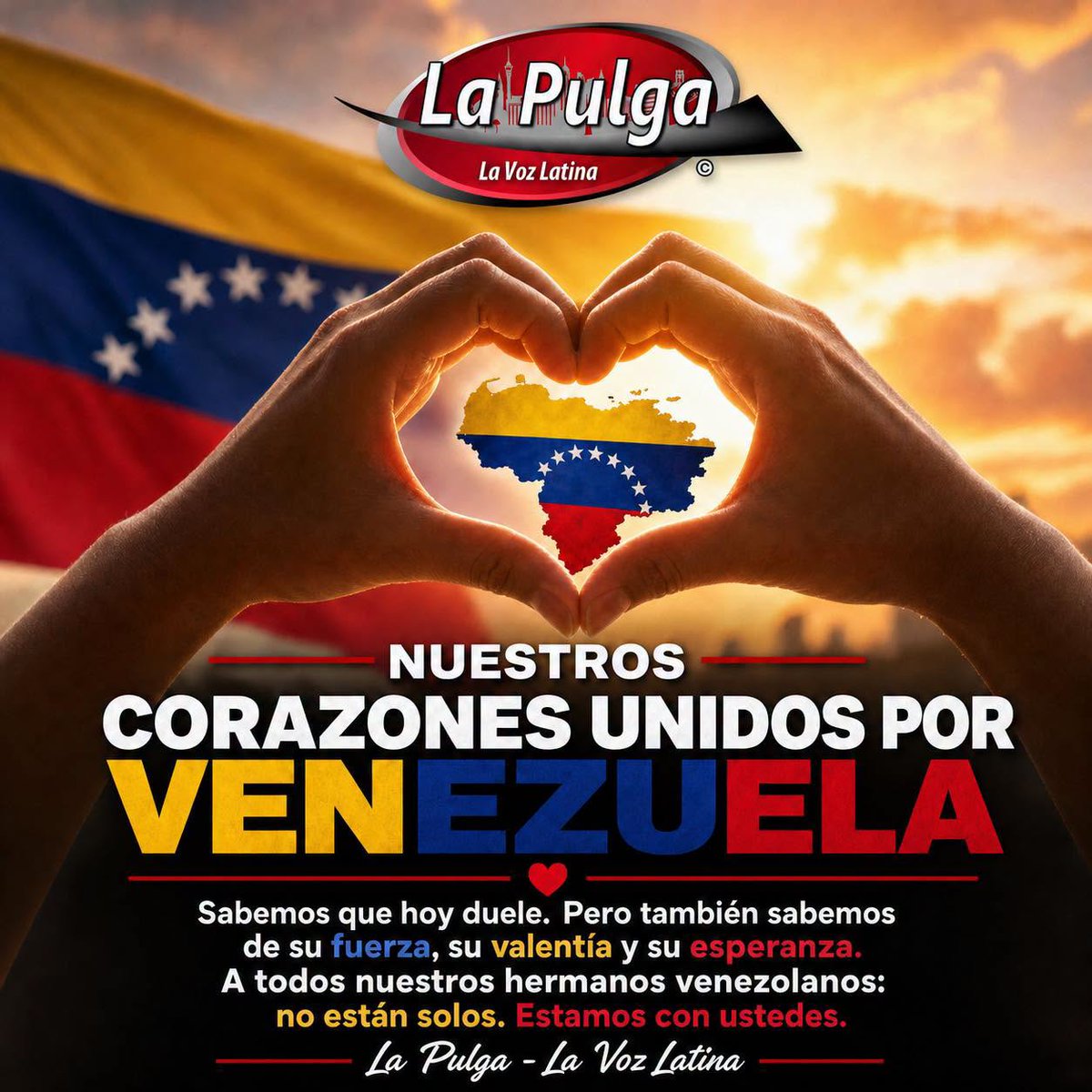 4entrepreneur's tweet photo. Gracias a @LapulgadeLV  por compartir este mensaje de solidaridad.

Mi corazón está con el pueblo venezolano y con todas las familias afectadas. Les envío mis pensamientos, oraciones y solidaridad en estos momentos tan difíciles. 🇻🇪 https://t.co/8Ep12bVPzT