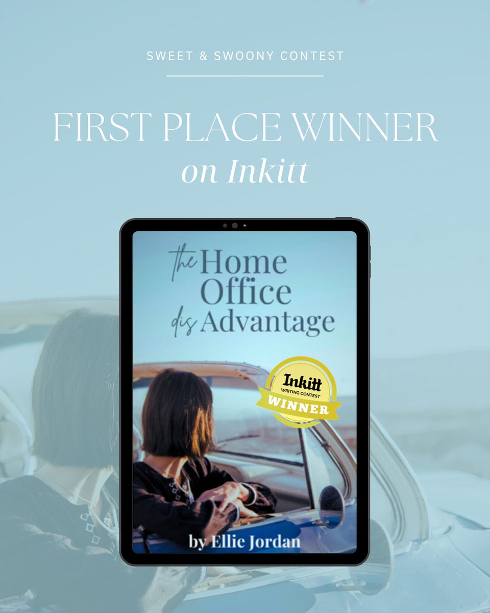 EllieJWrites's tweet photo. My first book The Home Office (Dis) Advantage won the Sweet and Sweeny contest on #Inkitt!
It's so exciting to see. 
And you can read it too here: https://t.co/kZJnoSDJBS

#serialnovel #contemporaryromance #enemiestolovers #officeromance https://t.co/PAnpf0eDrr