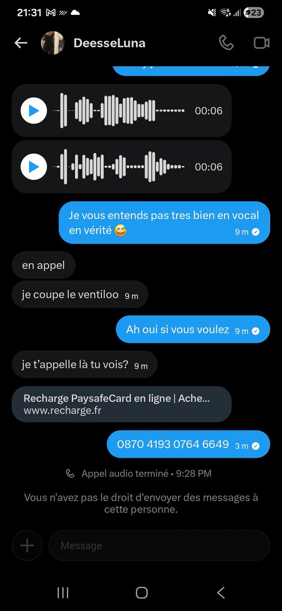 mmm1896316's tweet photo. Encore un fake elle bloque tout de suite le paiement https://t.co/379JAyphUg
