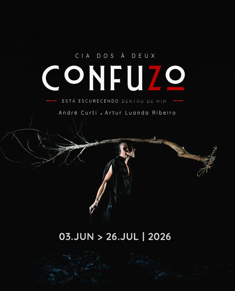 CCBB_RJ's tweet photo. TEATRO | Em cartaz no #CCBBRJ!

CONFUZO (está escurecendo dentro de mim)
Temporada até 26/07
📆 Qua a sex, 19h
📆 Sáb e dom, 18h

Classificação indicativa: 14 anos

Idealização: Cia Dos à Deux

Dramaturgia, Cenografia, Direção e Performance: André Curti e Artur Luanda Ribeiro https://t.co/APtqNlPZt0