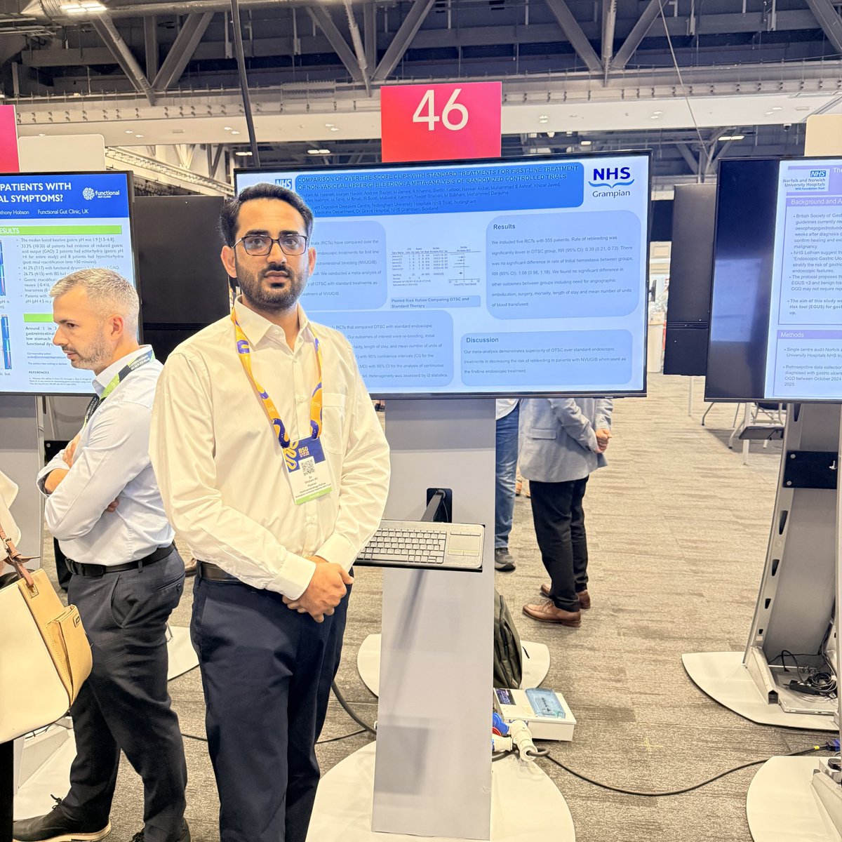 GA_Hasnan's tweet photo. Finishing BSG26 with multiple posters and and oral presentation. Great to connect with wonderful @rehan_haidry.
Thanks to @AamirSaeedMD for being awsome mentor.
@NHSGrampian @DrGrays_Elgin @nottmhospitals @BSGTrainees @BritSocGastro @ScotSocGastro 
#BSGLIVE26 #BSG26 #GITwitter https://t.co/G5kqkvg3Sk