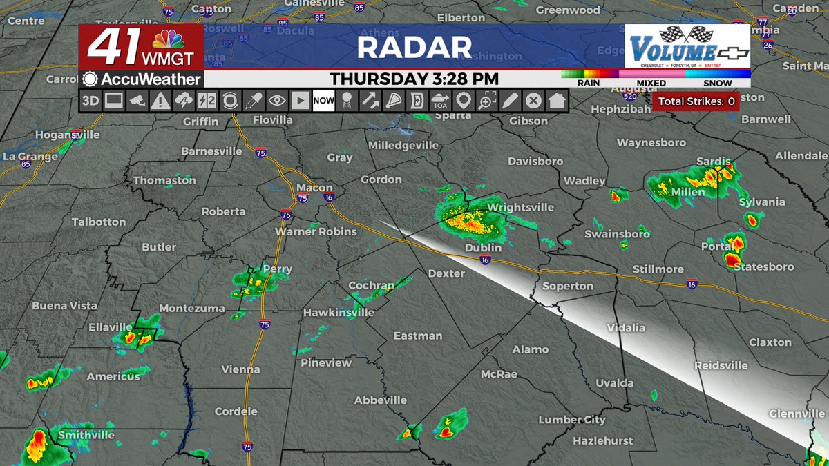 ALowWX's tweet photo. Thanks to a bit more cloud cover than expected the temperatures and especially the real feels are not terrible outside. Isolated showers and perhaps a thunderstorm or two remain possible this afternoon and evening. We will be turning up the heat this coming weekend! #gawx https://t.co/1xFbf7JbHJ