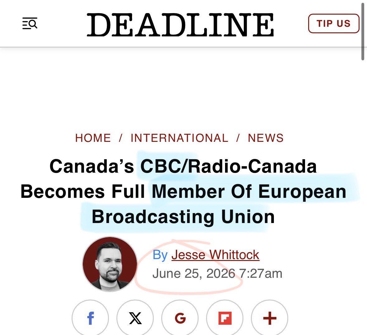 MelissaLMRogers's tweet photo. HAHA 😅 Canada’s state funded media, CBC, has now officially joined the European Broadcasting Union 

Makes sense they just stopped Hockey Night in Canada, one step closer to being part of the EU https://t.co/kqeDLcgiqQ