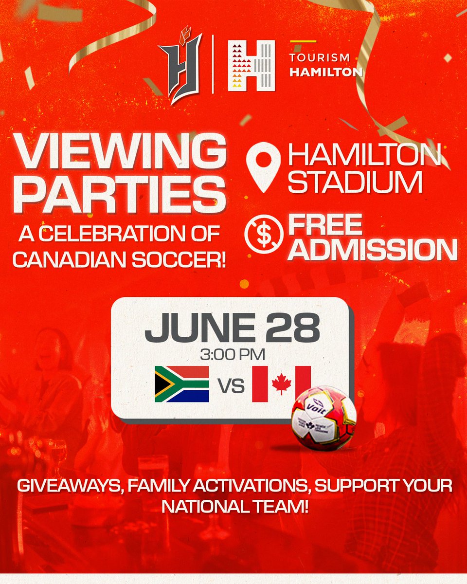 ForgeFCHamilton's tweet photo. This historic moment deserves the biggest atmosphere. 🇨🇦

For the first time ever, Canada Men's National Team is headed to the Round of 32.

Be part of the moment and help make Hamilton the place to watch it ⤵️
RSVP 🔗 | https://t.co/1SiKWZPXJ5 https://t.co/BWTXTyTEHS