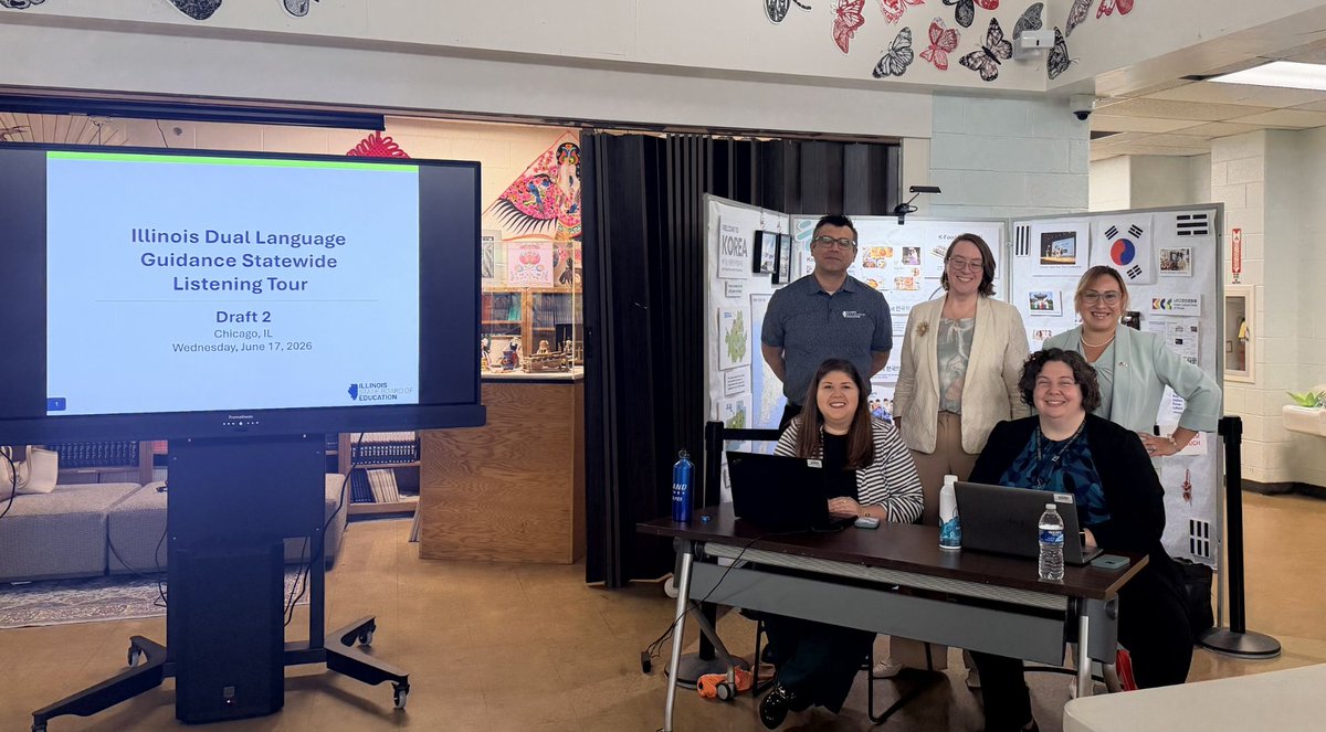 ISBEnews's tweet photo. Over the last two months, ISBE staff traveled around the state to gather feedback on Draft 2 of the Illinois Dual Language Guidance. #OutAndAboutWithISBE

Thanks to everyone who has provided feedback so far. Public comment on the document closes June 30. https://t.co/rZhJBm9yyz https://t.co/j0Ew1INb6e