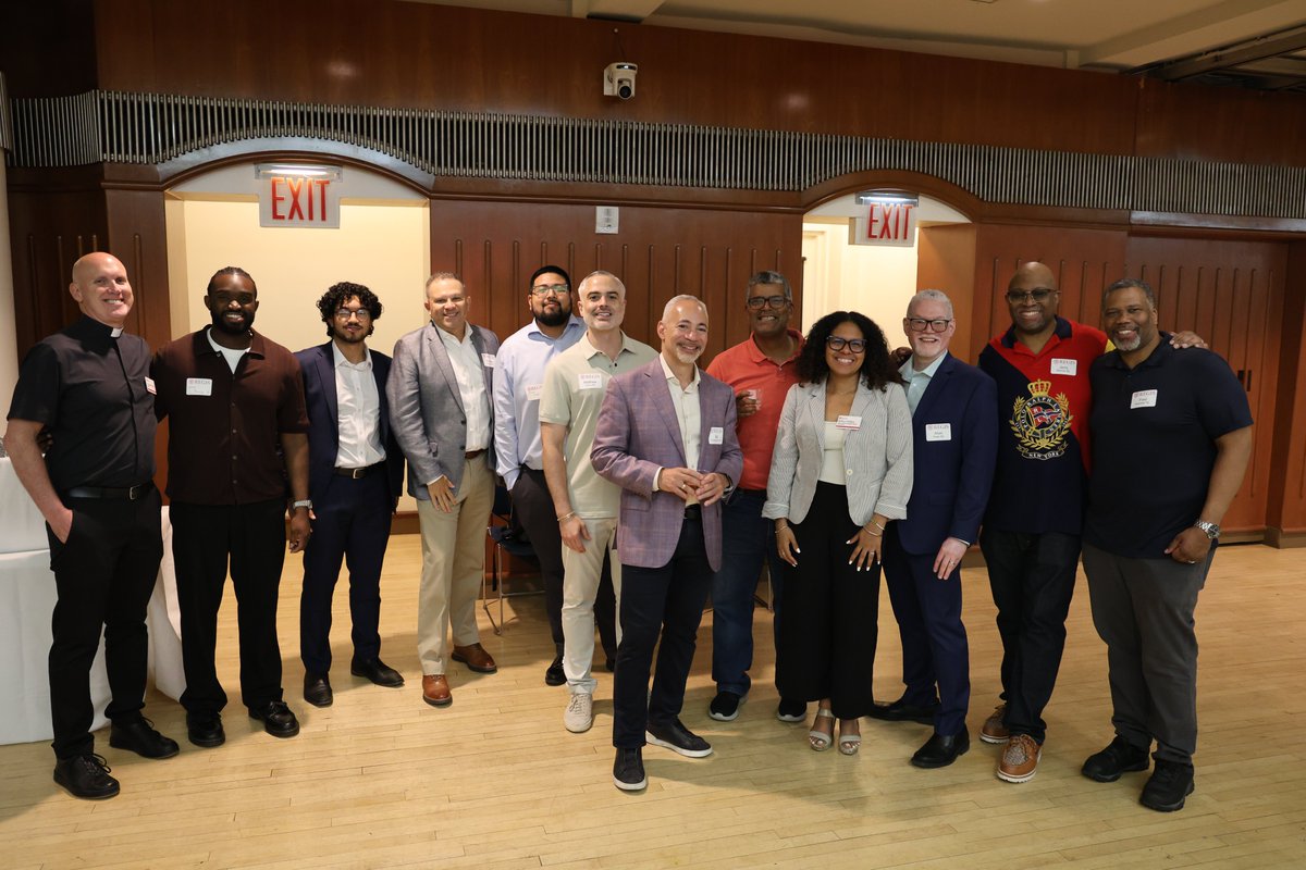 RegisHighSchool's tweet photo. Yesterday evening, members of the Regians of Color affinity group gathered for a reception at Regis. The event gave attendees the chance to socialize and hear updates from Ms. Belkise Dallam, Regis’s Director of Belonging, Dignity, and Justice. https://t.co/Mk9ZJRKUet
