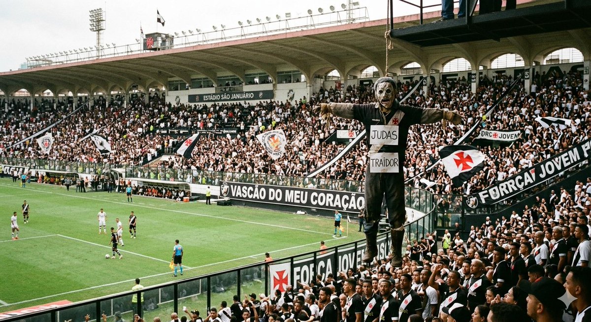AlanaMaktub's tweet photo. Enquanto o Vasco sangra em campo e fora dele, os Judas da política do clube só olham para o próprio umbigo. O egoísmo e a vaidade dessa gente estão destruindo nossa história. O Vasco é do povo, não do projeto pessoal de vocês! 💢💔 #RevendaJá #Sumam https://t.co/eJTPXQVN6j