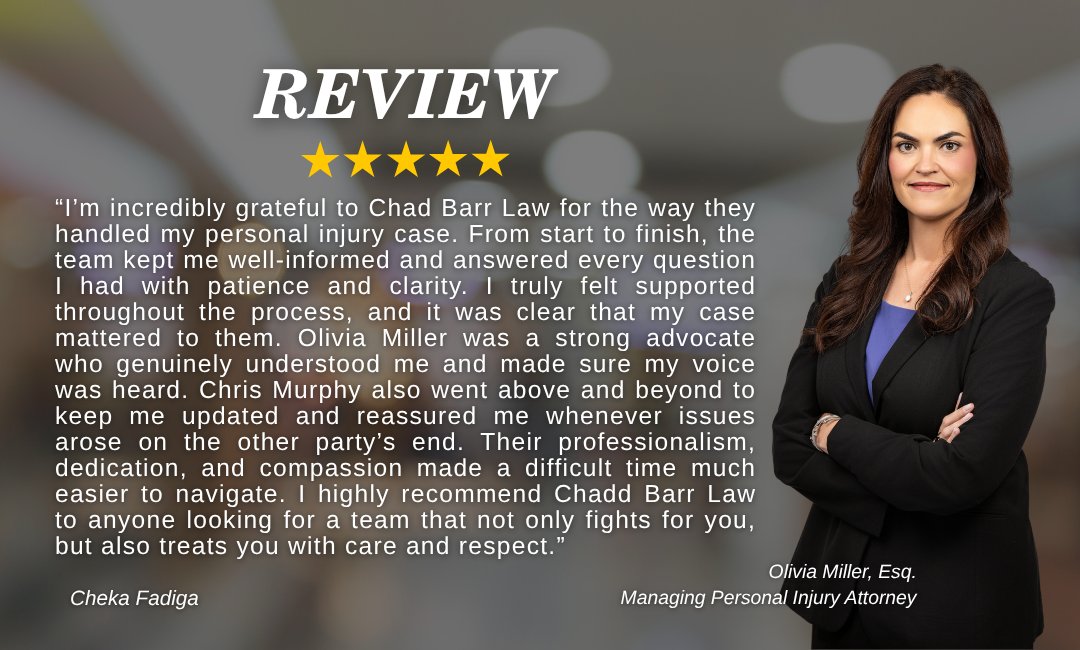 AttyChadBarr's tweet photo. 5 star reviews keep rolling in for our Personal Injury Team! https://t.co/CjrKNaHfyi