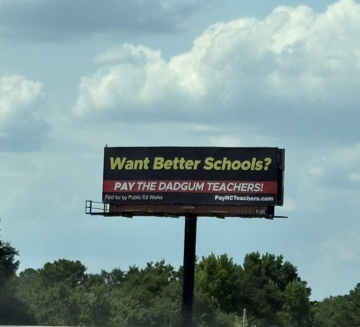 travisakers's tweet photo. I saw this billboard in North Carolina. Ain’t that the truth. Can I get an amen? https://t.co/P1fg63Ql20