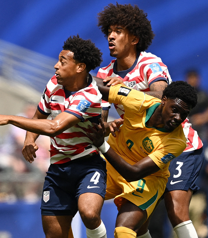 Underdog's tweet photo. Antonee Robinson, Chris Richards, Tyler Adams, Folarin Balogun won't start vs. Türkiye on Thursday, per @JennyTaft.

All players would be suspended for the next USMNT game if they picked up a yellow card. https://t.co/SWjxH3mg6e