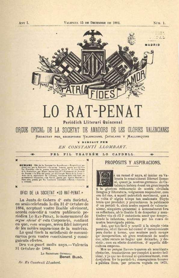 VBranchat's tweet photo. En ple segle XIX, i quan encara faltaven dècades per al naixement de Joan Fuster, els membres de Lo Rat Penat ja tenien les coses molt claretes. Manifestament clares. Els actuals usurpadors que controlen la societat farien morir de pena i de vergonya els seus fundadors…. https://t.co/sfw5Xdfocm