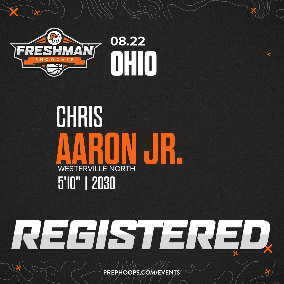 PrepHoopsOH's tweet photo. Welcome Class of 2030 Chris Aaron Jr. of Westerville North HS to the @PrepHoopsOH Showcase @ FieldhouseUSA Courts Columbus. 

🔥🏀 #PHFreshmanShowcaseOH 🏀🔥

Register NOW! 👇  
https://t.co/xdrkqVu4Zb https://t.co/aTZSw5MXOA