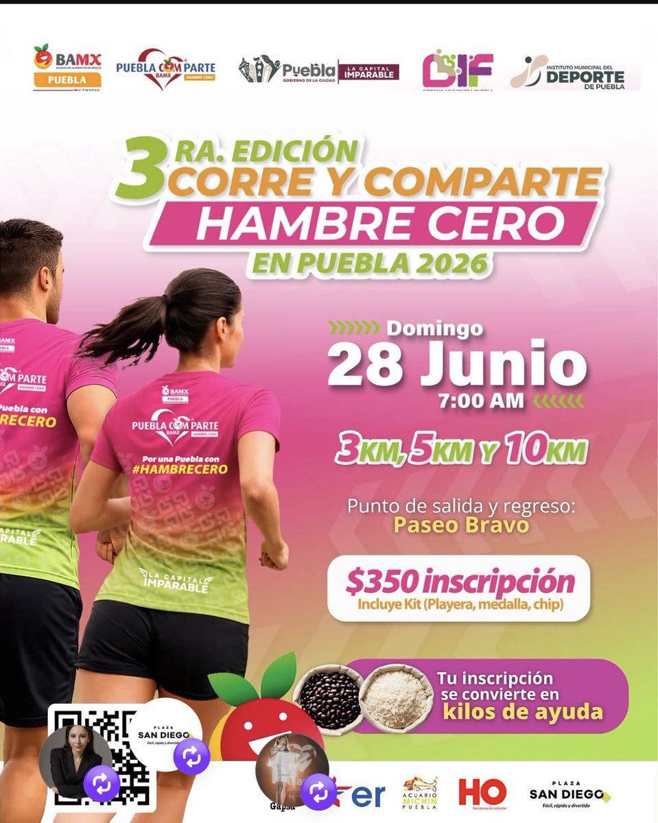 TheBatmanRunner's tweet photo. Este domingo 28 de julio, es la 3ra edición de la carrera con causa  “Corre y comparte: Hambre Cero” organizada por Banco de Alimentos Cáritas Puebla con un costo de $350.00 
en: https://t.co/tYBeFRGjpR

#batmanrunnerconcausa🦇👟 https://t.co/tQdIUKEEnB