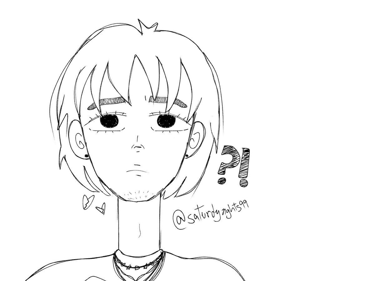 saturdynghts99's tweet photo. #hi #newdrawing #ifanyonecares
i really like this one but for some reason i made the poor guy suffer by making him go thru smth sad, idk what tho
stole this haircut from the leisure era 😓✌️ https://t.co/ReUVZoyFKk