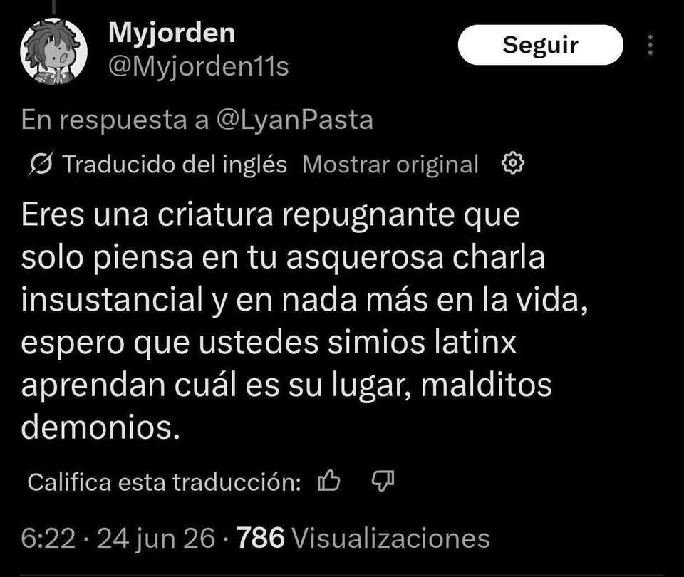 chubbisitoo's tweet photo. @Myjorden11s @xban_banx Paras insultando a la gente latina y los indígenas y quieres enseñarle a la gente sobre racismo? hay q ser cojuda y perra https://t.co/vESfQMIFXs
