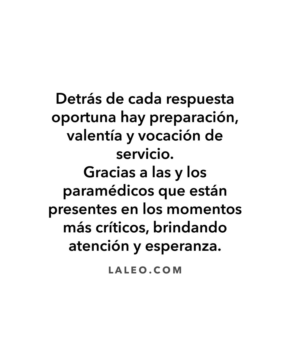 LibreriaLeo's tweet photo. Ayer fue el Día del Paramédico, pero su compromiso con la vida merece reconocimiento todos los días. 💙

#frases #frasesenespañol #frasesdiarias #paramedic #paramedico #paramédico https://t.co/94iVi7195P