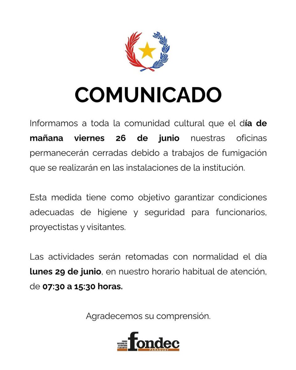 juankilezcano's tweet photo. Che, no da @fondec_py 

El lunes no se trabajó y ahora "casualmente" la fumigación coincide con el día después de la posible clasificación.

Tres días se presentaron a su lugar de trabajo esta semana. So'o. https://t.co/dcLlQKkWFM