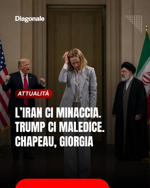 serebellardinel's tweet photo. #Meloni è riuscita a dare peggio di sè!E riuscita a farsi minacciare da #Iran‌,a scontrarsi con #StatiUniti,oltre ricevere umiliazione da Teheran,che dopo parole #Rutte ha inserito anche #Italia  tra Paesi complici aggressione americana a Iran!Per questo l'avete votata,IMBECILLI! https://t.co/RNunni8ywk